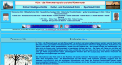 Desktop Screenshot of koeln--geschichte-kultur-sport.com